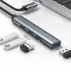 USB hub QOLTEC 53792, USB-C 3.1 σε 4 θύρες (USB 3.0 x1, USB 2.0 x3)
