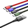 Καλώδιο USB Baseus Fast 4in1 2xUSB-C / Lightning / Micro 3.5A 1.2m (μαύρο)