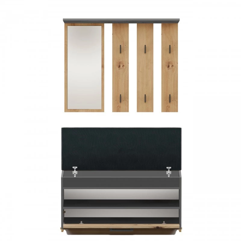 Topeshop GAR PARMA ANT/ART ντουλάπα εισόδου