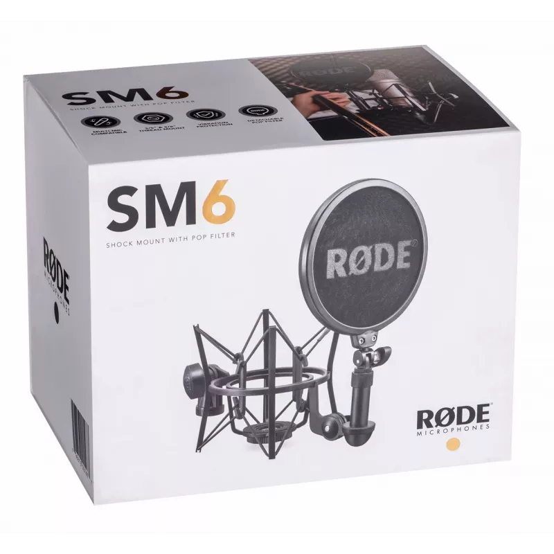 RODE SM6 Βάση ανάρτησης με φίλτρο pop, Μαύρο
