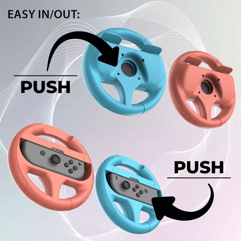 Wheel mod Subsonic συσκευασία 2 τεμ. τιμόνια για Switch & Switch 2 κόκκινο τυρκουάζ