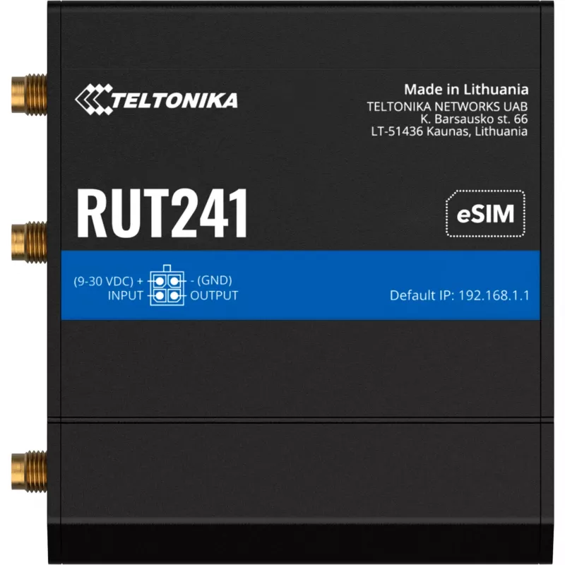 TELTONIKA NETWORKS RUT241 eSIM GLOBAL Βιομηχανικός Router (RUT241230000)