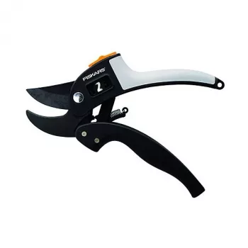 Κλαδευτήρι Fiskars 1000575 αμόνι — ψαλίδι κήπου χειρός για κοπή ξηρού ξύλου, μαύρο/πορτοκαλί