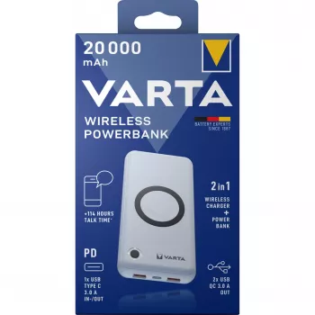 Powerbank Varta 57909 20000 mAh πολυμερούς λιθίου ασύρματης φόρτισης