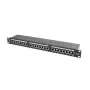 Patchpanel 1U LANBERG PPS6-1024-B, 24 θυρών Cat6, μέταλλο, μαύρο, 442×114,5×44,5 mm