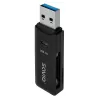 Αναγνώστης καρτών SAVIO AK-64 USB 3.2 Gen 1 έξοδος Type-A, υποδοχή MicroSD, 5000 Mbit/s, μαύρο