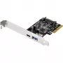 SilverStone ECU03 - Αντάπτορας USB - PCIe 2,0 x2 Low Profile - USB-C 3,1 x 1 + USB-C x 1 (SST-ECU03)