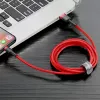 Καλώδιο Baseus Cafule USB Lightning 2,4A 1m (μαύρο + κόκκινο)