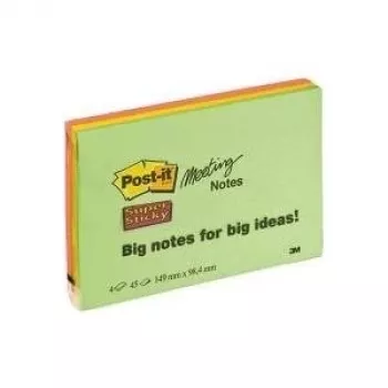 3M Post-it Notes Αυτοκόλλητες σημειώσεις Super Sticky Meeting (6445-4SS)