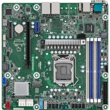 ASRock Rack E3C252D4U μητρική κάρτα, Intel C252, LGA 1200, micro ATX, USB 3.2 Gen 1, 2x Gigabit LAN, ενσωματωμένη γραφική