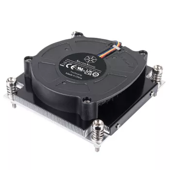 Αερόψυκτρα επεξεργαστή SILVERSTONE SST-XE01-1700A — ανεμιστήρας 8 cm, 1000–5500 U/min, διπλό ρουλεμάν, μαύρο