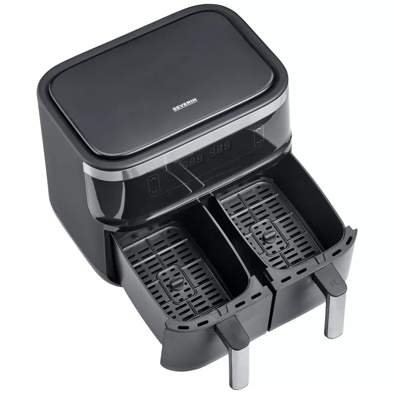 Φριτέζα αέρος Severin FR 2453 Double 3,25 L 2850 W μαύρο ασημί