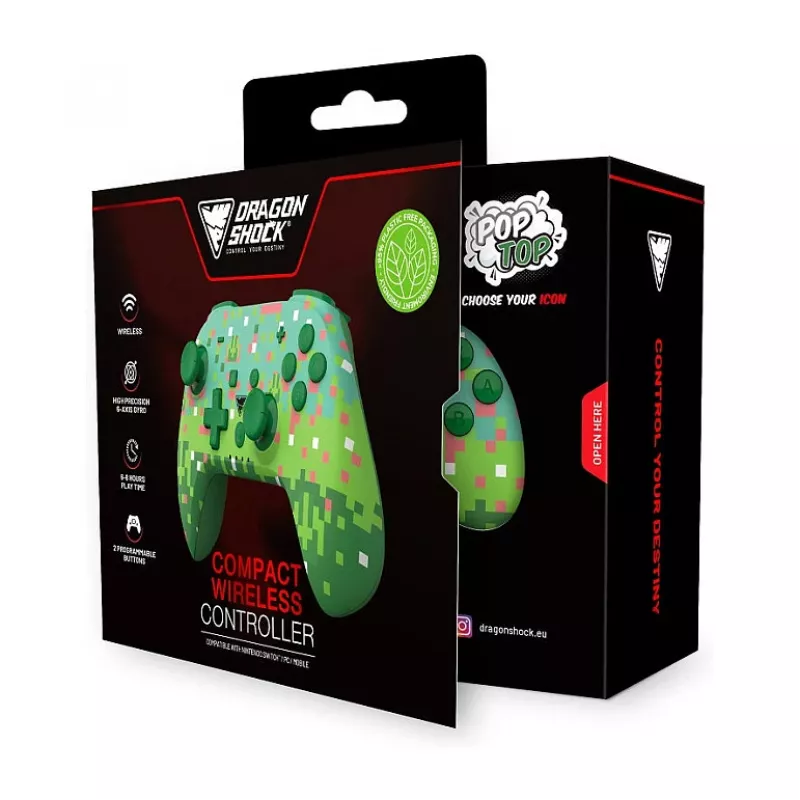 Dragonshock Controller Poptop Wireless Cubes πράσινος διακόπτης