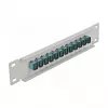 Patchpanel οπτικών ινών DeLOCK 10 ιντσών 12 Port SC Simplex aqua 1U γκρι