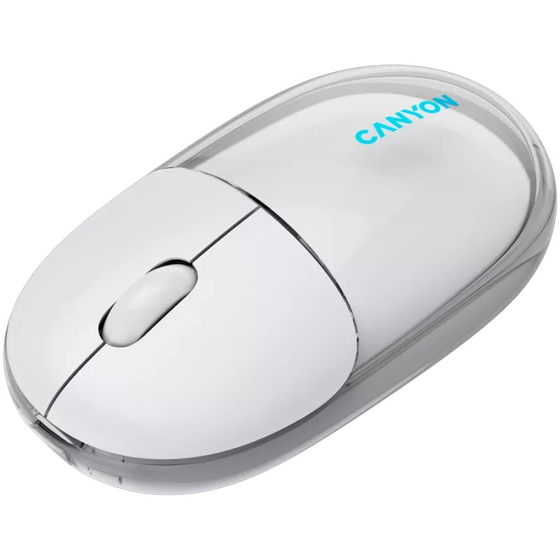 CANYON Ποντίκι OnClick 24 BT/ Wireless Διαφανές/Λευκό