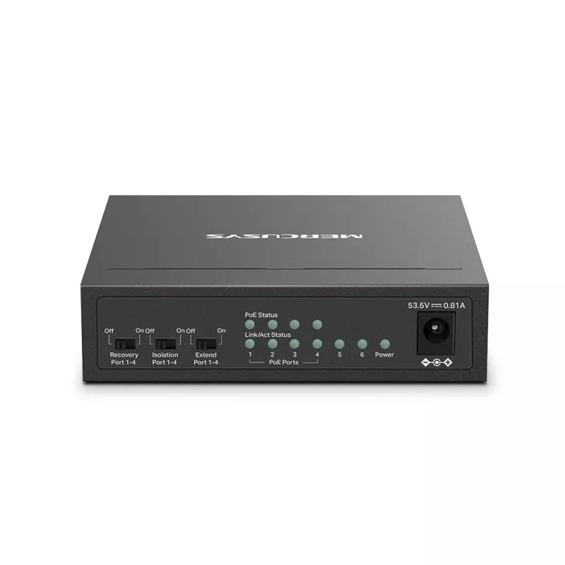 Mercusys Διακόπτης Desktop 6 θυρών 10/100Mbps με 4 θύρες PoE+