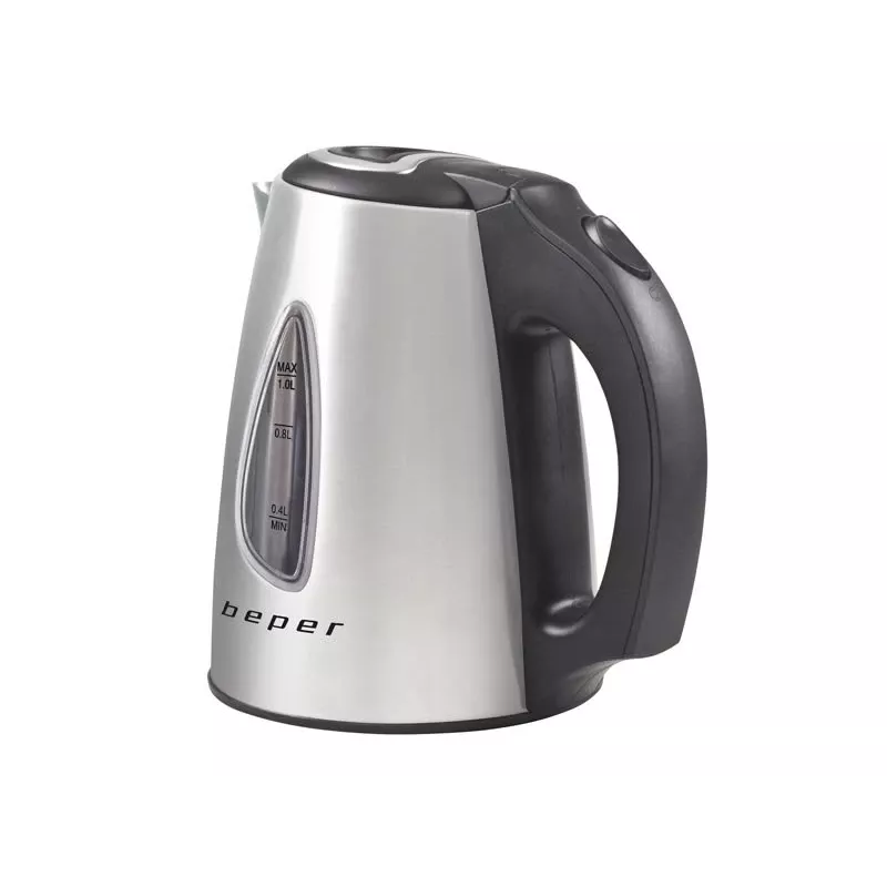 Beper BB.002 ηλεκτρικός βραστήρας, 1 l, 1630 W, ανοξείδωτο ατσάλι/μαύρο