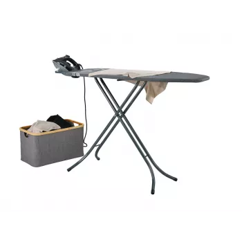 Leifheit Classic M Black 72486 σιδερώστρα κανονικού μεγέθους, 120 x 38 cm, ύψος 69–88 cm, μαύρη