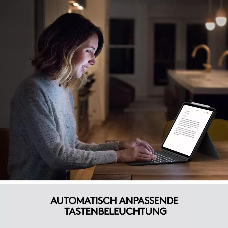 Θήκη με πληκτρολόγιο Combo Touch US iPad Pro 11 1,2,3 Gen γκρι