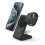 Φορτιστής εσωτερικού χώρου Crong CRG-MSPS-BLK smartwatch μαύρο Lightning USB ασύρματο