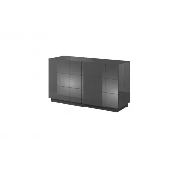Cama Sideboard 2D REJA γκρι γραφίτη γυαλιστερό/γκρι γραφίτη γυαλιστερό