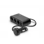 Φορτιστής αυτοκινήτου USB SAVIO SA-024 — universal φορτιστής για φορητές συσκευές, είσοδος 12–24 V, έξοδος 5 V, μαύρο, αναπτήρας
