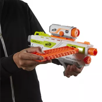 Παιχνίδι blaster HASBRO Nerf BattleScout ICS-10 FFP B1756F030 – Blaster βελών αφρού, μονής βολής, τακτική ράγα