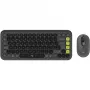Logitech POP ICON COMBO Swiss, Γραφίτης/Πράσινο, Bluetooth, Swiss, 920-013275