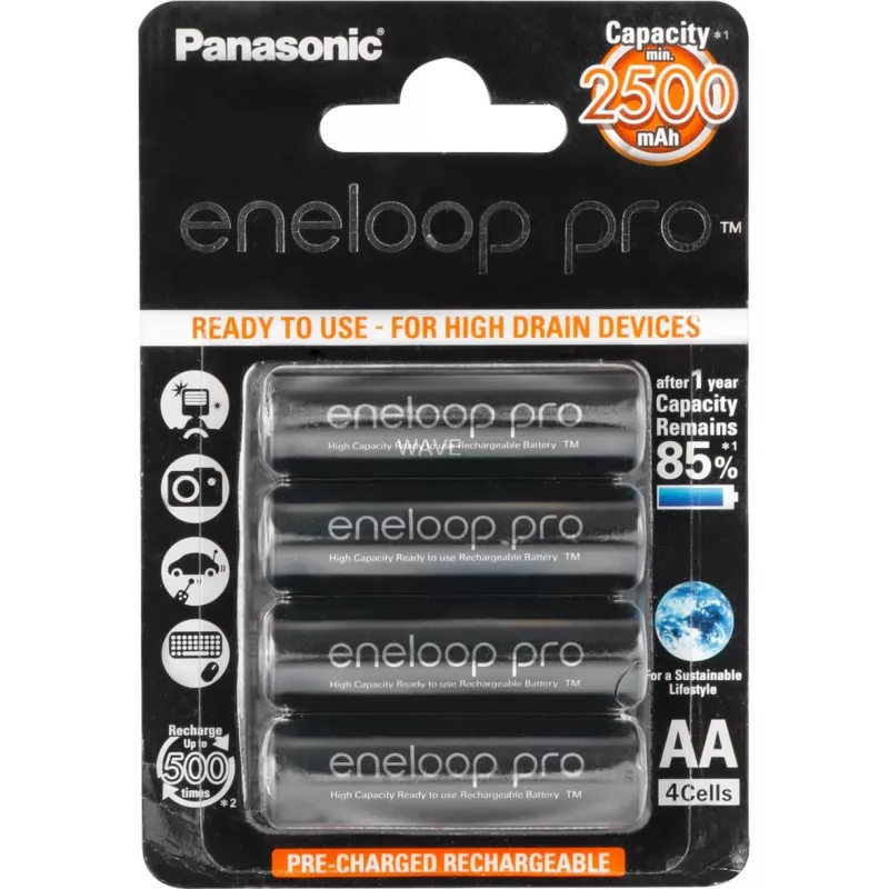 Επαναφορτιζόμενη μπαταρία AA Panasonic BK-3HCCE/4BE NiMH 1,2 V 4 τεμ.