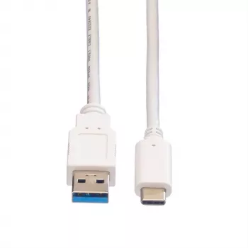 VALUE - καλώδιο USB - USB 3.0 (M) σε USB Type-C (M) - 5 V - 900 mA - 50 cm - λευκό (11.99.9010)