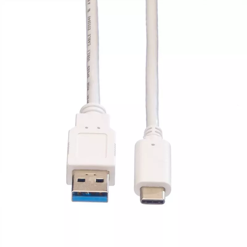 VALUE - καλώδιο USB - USB 3.0 (M) σε USB Type-C (M) - 5 V - 900 mA - 50 cm - λευκό (11.99.9010)
