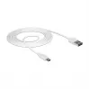 Καλώδιο USB DeLOCK 84808 USB 2.0 2 m USB A Micro-USB B λευκό