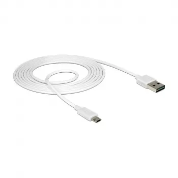 Καλώδιο USB DeLOCK 84808 USB 2.0 2 m USB A Micro-USB B λευκό