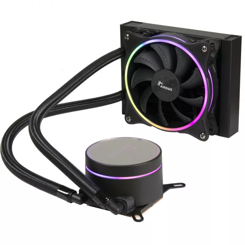 Υγρόψυκτη μονάδα All-in-One Inter-Tech LC-120 RGB 12 cm Μαύρο