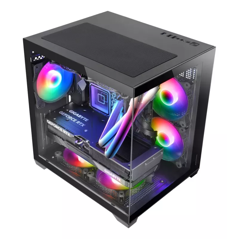 Mars Gaming MC-VIEW2 Mini Tower Μαύρο