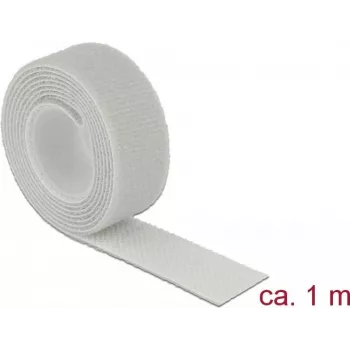 Ταινία Velcro DELOCK 18278 — γκρι, 20 mm × 1 m, 1 τεμ.