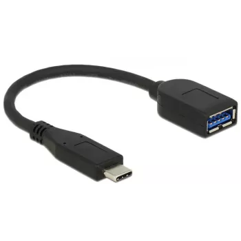Καλώδιο USB DeLOCK USB 3.1 Gen 2 Type-C/Type-A 0,1 m μαύρο