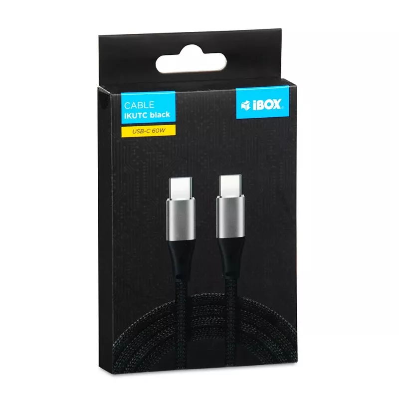 Καλώδιο USB-C iBOX IKUTC 60W 2m Μαύρο