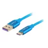 Καλώδιο USB 2.0 LANBERG CA-USBO-21CU-0010-BL — USB A σε USB C, 1 m, μπλε