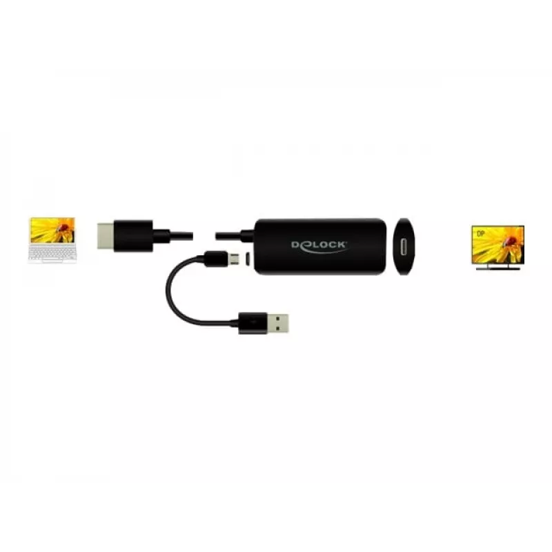 Προσαρμογέας αρσενικό HDMI-A σε θηλυκή USB Type-C DeLOCK 63251