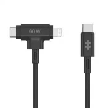 HYPER HyperJuice Καλώδιο USB USB 2.0 1,5 m USB-C USB-C/Lightning Μαύρο