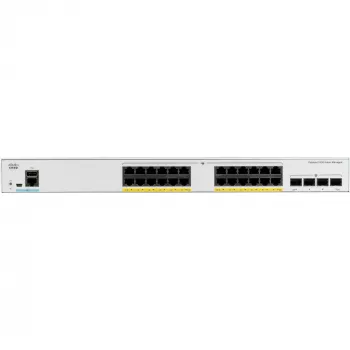 Cisco - Catalyst 1000-24P-4G-L - Switch - managed - 24 x 10/100/1000 (PoE+) + 4 x Gigabit SFP (Uplink) rackmountable PoE+ (195 W)