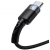 Καλώδιο δεδομένων Tellur USB σε Type-C LED πλεξούδα νάιλον 1,2 m Μαύρο