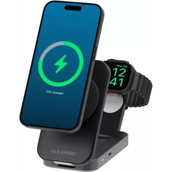 Flip 2IN1 QI2 Βάση Ασύρματης Φόρτισης Μαύρο