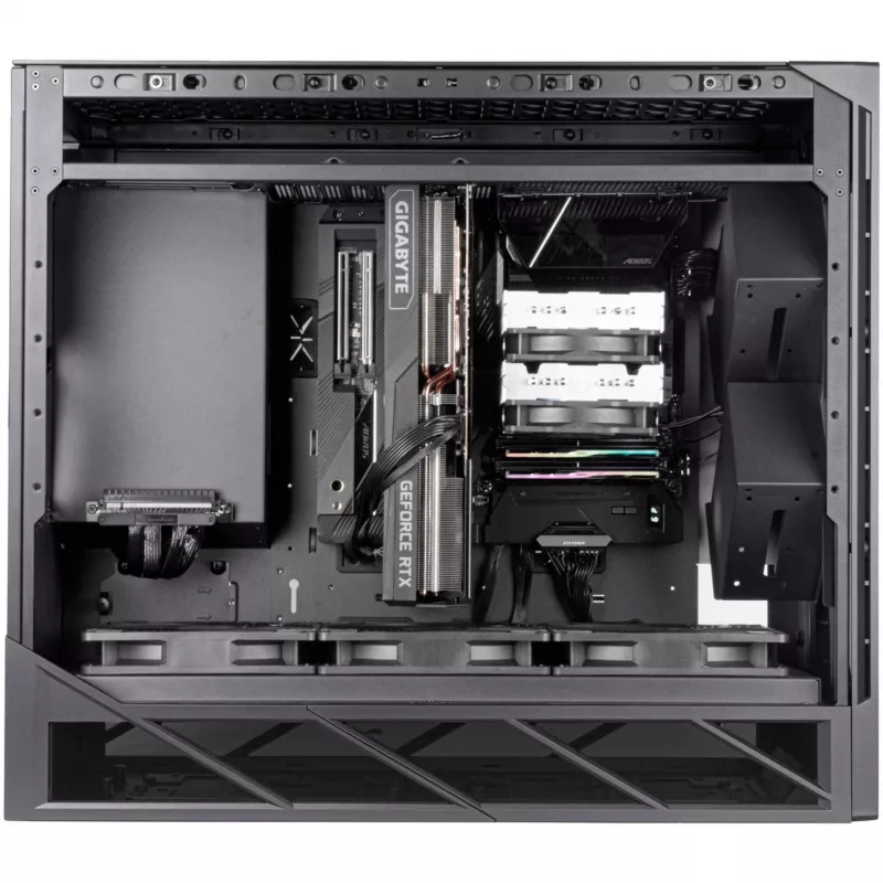 ALTA F2, κουτί Big-Tower μαύρο, tempered glass