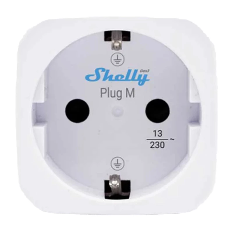 Shelly Plug PM Gen3 Matter 13A Έξυπνη πρίζα, λευκή