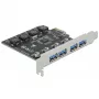 Κάρτα Delock PCI Express x1 σε 4 x εξωτερική θύρα USB Type-A SuperSpeed USB