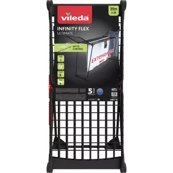 Απλώστρα δαπέδου VILEDA Infinity Flex Ultimate — χάλυβας, μαύρο, 1 τεμ., 5 χρόνια εγγύηση