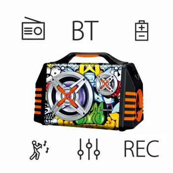Φορητό ηχείο Manta SPK1005PRO Helios 2, μαύρο