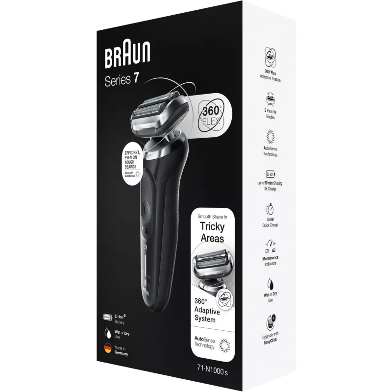 Braun Series 7 71-N1000s Ξυριστική μηχανή με πλέγμα Μαύρο